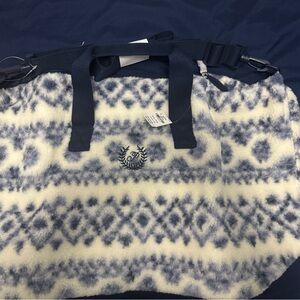 PINK Victoria's Secret Blue and Cream Patterned Tote
